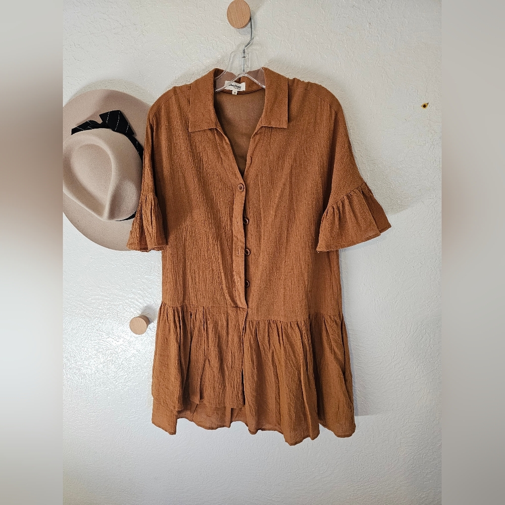 Roolee Chic Brown Mini Dress